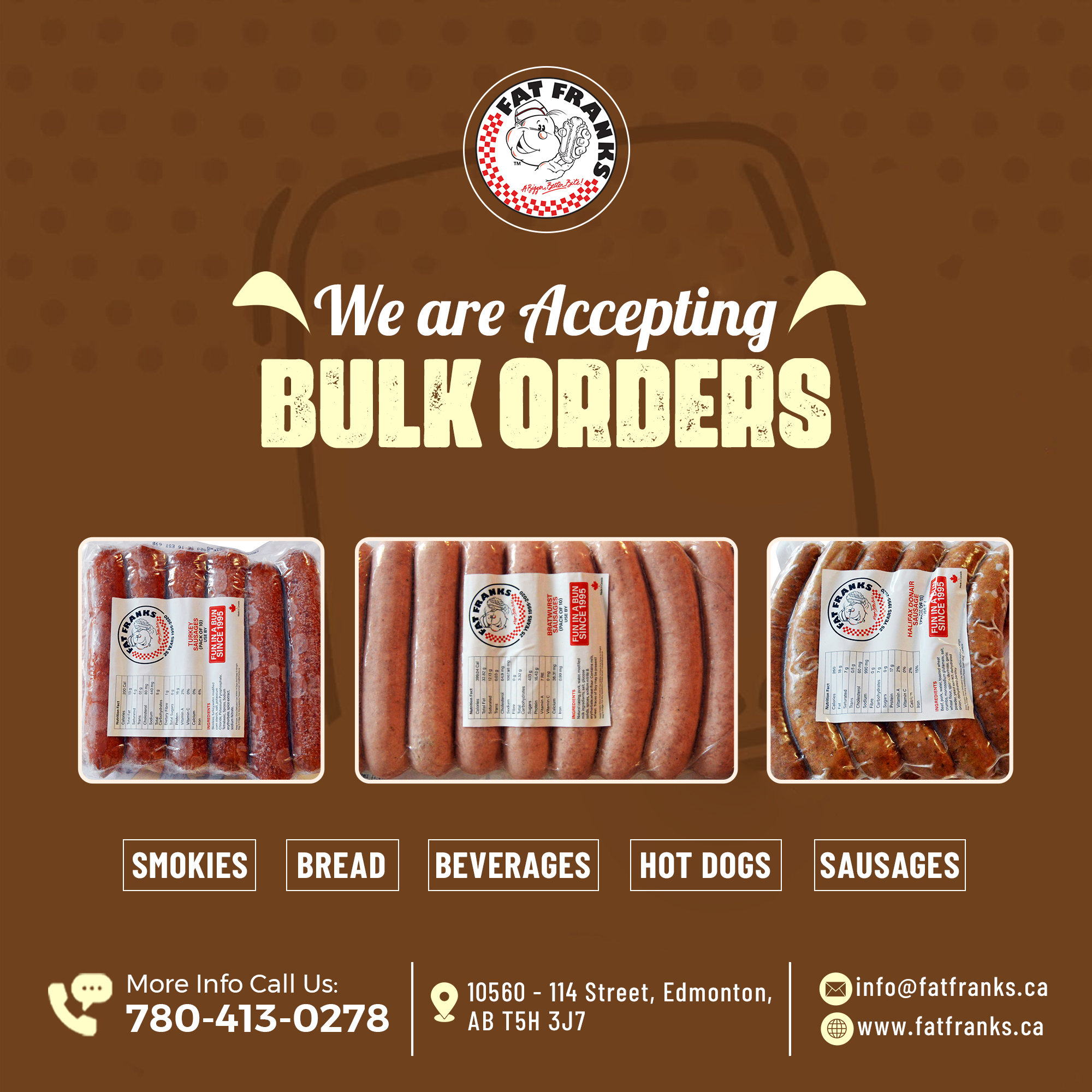 Bulk Order Sausages Edmonton